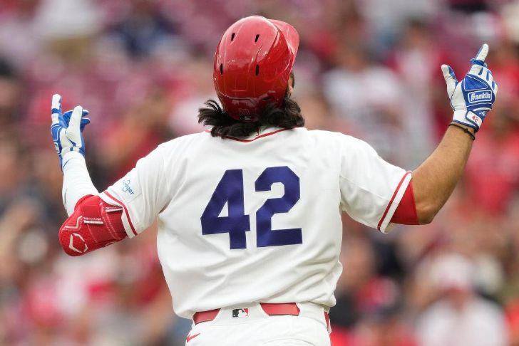 Alex Vesia Jackie Robinson Day 着用ユニフォーム MLB celebrates Jackie Robinson Day as every player wears No. 42 on