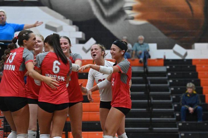 Huron vs. Archbold Division V district final volleyball at Seneca East High School on Thursday, Oct. 29, 2026.